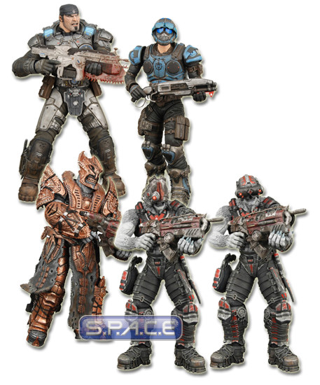 Complete Set of 5 : Gears of War 2 Series 3