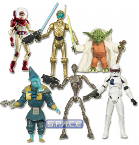 Complete Set of 6 : Clone Wars 2009 Wave 3 (Star Wars)