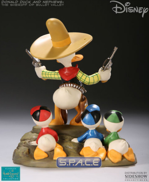 Donald Duck and Nephews Statue The Sheriff of Bullet Valley