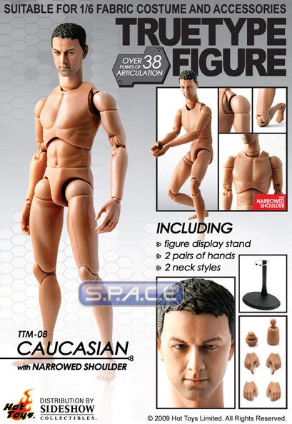 1/6 Scale TrueType Figure Body - Narrow Shoulder Version