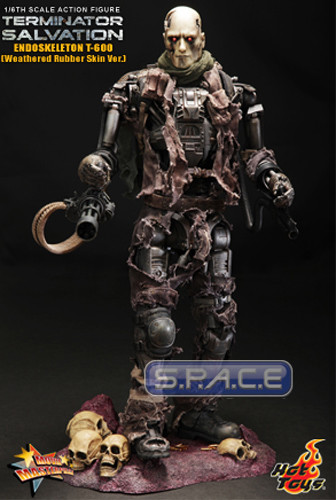 1/6 Scale T-600 Endoskeleton Weathered Rubber Skin Version