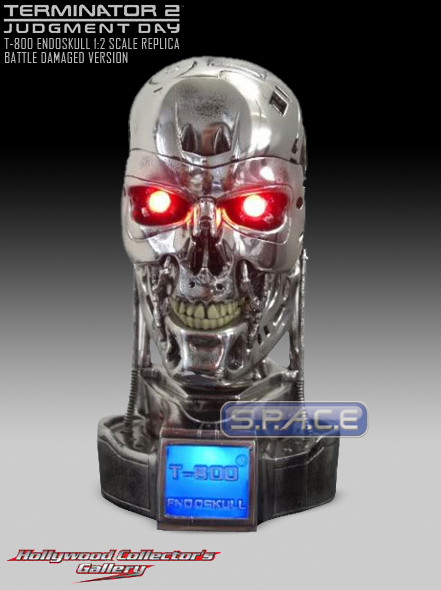 T-800 Endoskeleton battle damaged Head Replica (Terminator 2)