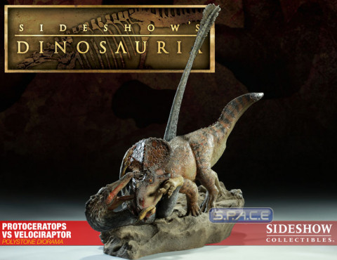 Protoceratops vs. Velociraptor Diorama (Dinosauria)