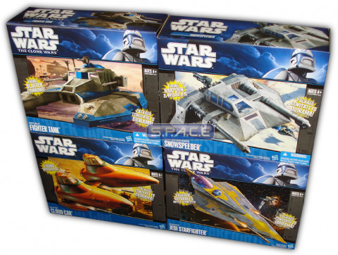Star Wars 2011 Vehicles Assortment Wave 1 (4er Case)