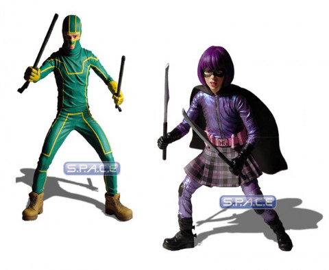 Set of 2: 12 Kick-Ass and Hit-Girl Deluxe Figure (Kick-Ass)