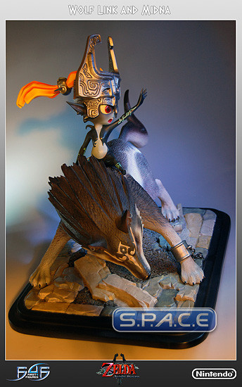 1/4 Scale Wolf Link and Midna Statue (Zelda - Twilight Princess)