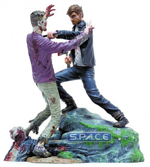 Rick Grimes vs. Zombie Statue (The Walking Dead)