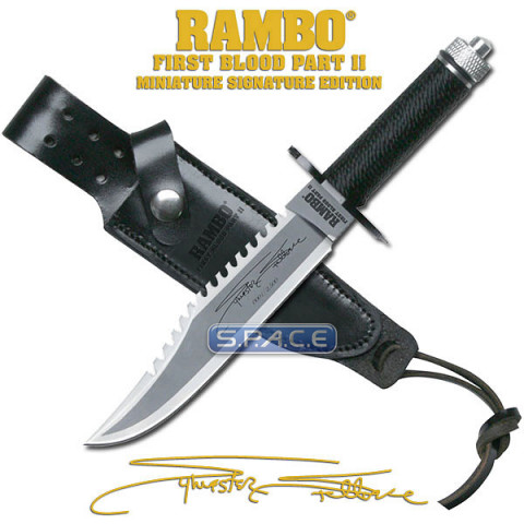 Rambo First Blood Part II Mini Knife - Stallone Signature Ed.