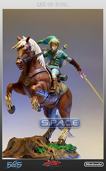 Link on Epona Statue (The Legend of Zelda - Twilight Princess)