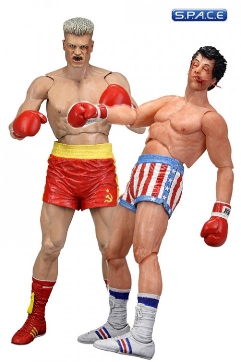 Set of 2: Rocky and Ivan Drago Fight Damage (Rocky Series 2)