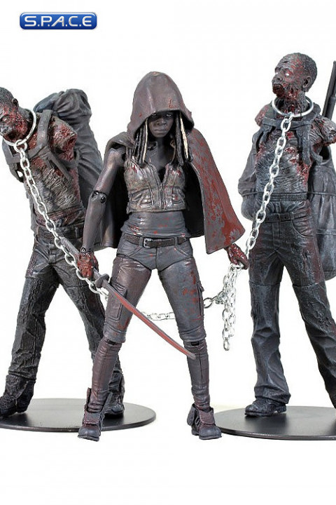 Bloody 3-Pack: Michonne with Zombie Pets (The Walking Dead - TV Series 3)