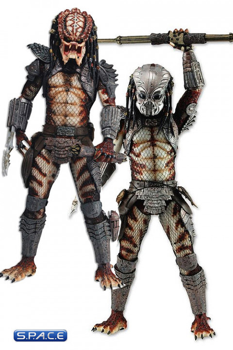 Set of 2: 1/4 Scale Unmasked City Hunter & Guardian Predator (Predator 2)