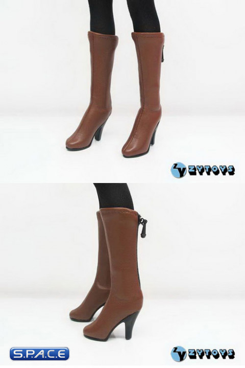 1/6 Scale Female Long Boots (Brown)