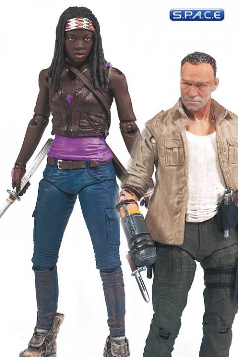 Set of 2: Michonne and Merle Dixon (The Walking Dead TV Series 3)