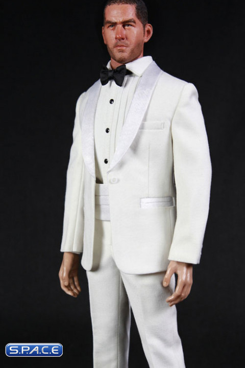 1/6 Scale Mens Tuxedo Suits Set TC-62016-B (White)