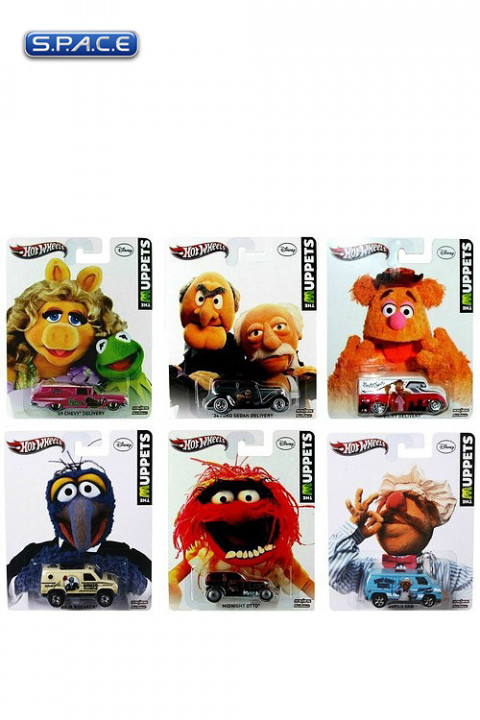 Set of 6: 1:64 Scale The Muppets Hot Wheels 2013