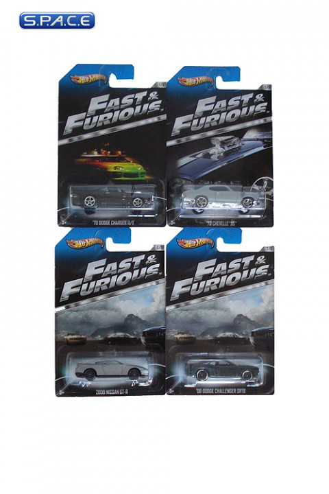 Set of 4: 1:64 Hot Wheels Y2126 (Fast & Furious)