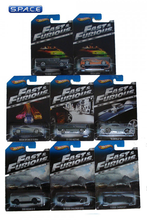 Complete Set of 8: 1:64 Hot Wheels Y2126 (Fast & Furious)