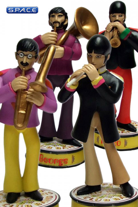 Set of 4: Band Member Shakems Deluxe Premium Motion Statues (The Beatles)