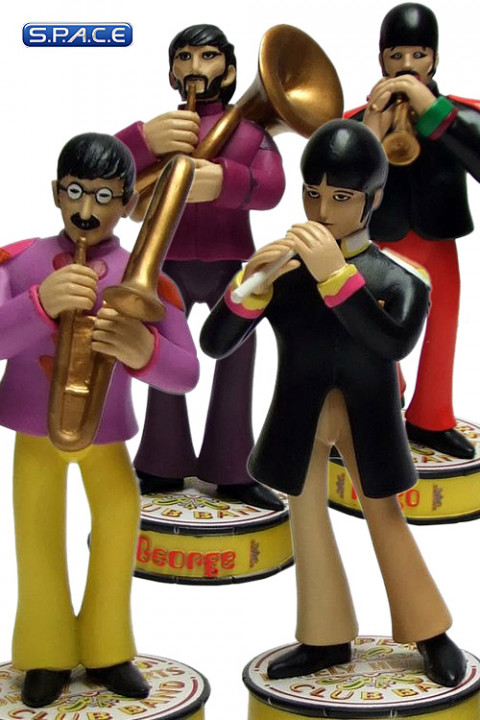 4er Satz: Band Member Shakems Deluxe Premium Motion Statues (The Beatles)