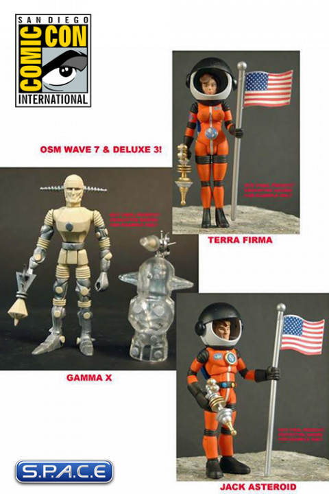 2013 Alpha Phase edition Outer Space Men Wave 7 & Deluxe 3 SDCC 2013 Exclusive