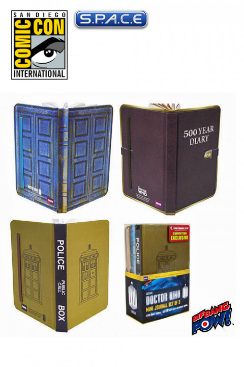 Set of 3: Doctor Who Mini-Journal SDCC 2013 Exclusive (Doctor Who)