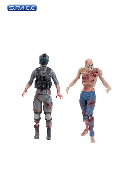 Set of 2: Civilian Zombie and Special Forces Zombie (World War Z Series 1)