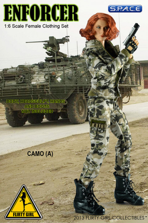 1/6 Scale Female Clothing Set - Enforcer Set A (Camo)