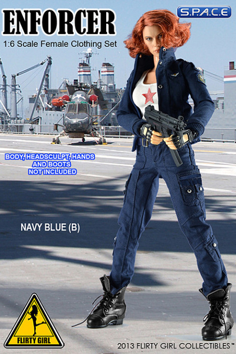 1/6 Scale Female Clothing Set - Enforcer Set B (Navy Blue)