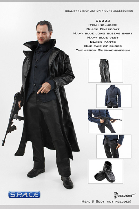 1/6 Scale Leather Overcoat Full Clothing Set