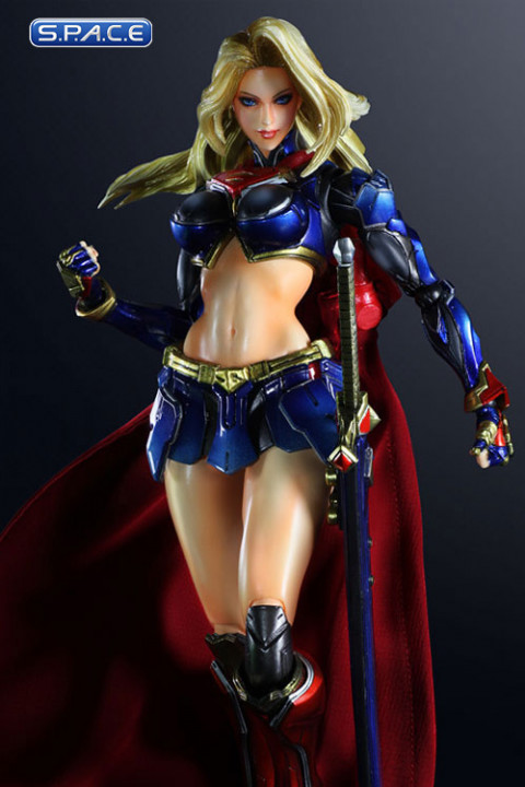 Hot DC Comics Supergirl PA Play Arts Kai Super Girl Action Figure Toy Doll Model 
