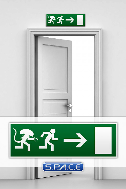 Emergency Exit Sign Alien