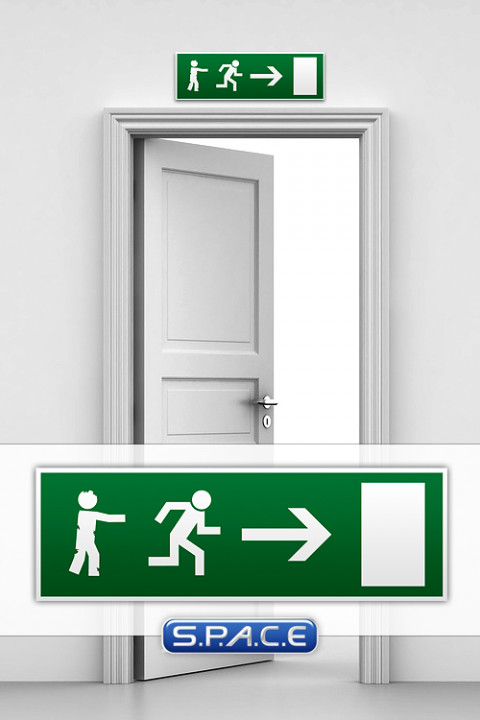 Emergency Exit Sign Zombie Version 2