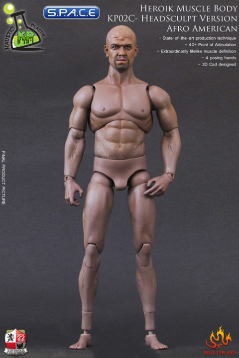 1/6 Scale Heroic Muscle Body - Afro American Version KP02C