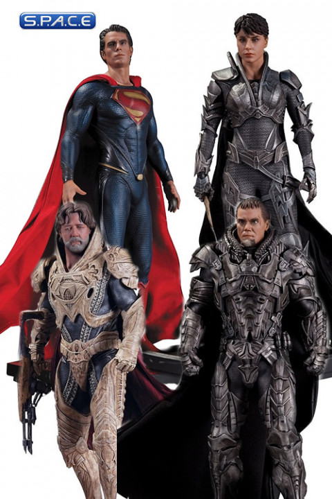 Set of 4: 1/6 Scale Man of Steel Icon Statues