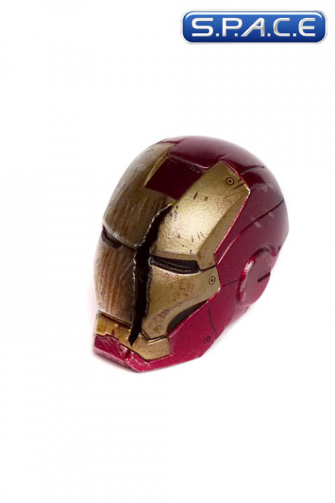 1/6 Scale battle damaged Iron Man Mark VII helmet with LED light-up feature (The Avengers)