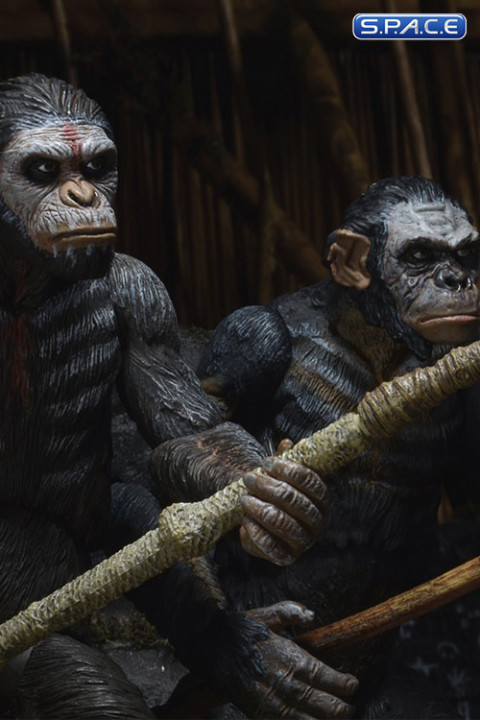 Set of 2: Koba and Caesar (Dawn of the Planet of the Apes Series 1)