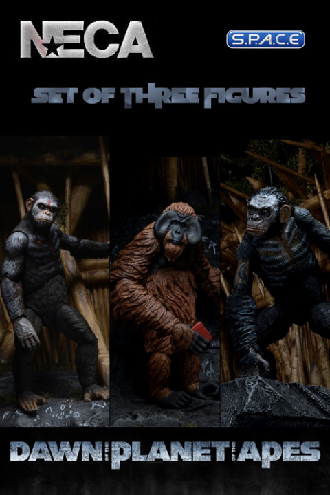 3er Komplettsatz: Dawn of the Planet of the Apes Series 1