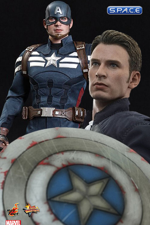 1/6 Scale Captain America with Steve Rogers Movie Masterpiece MMS243 (Captain America: The Winter Soldier)