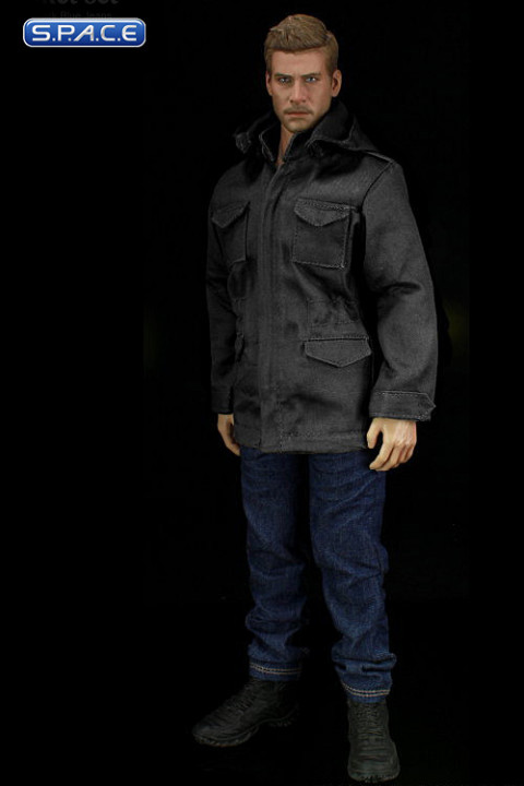 1/6 Scale M65 Black Jacket & Dark Blue Jeans Set