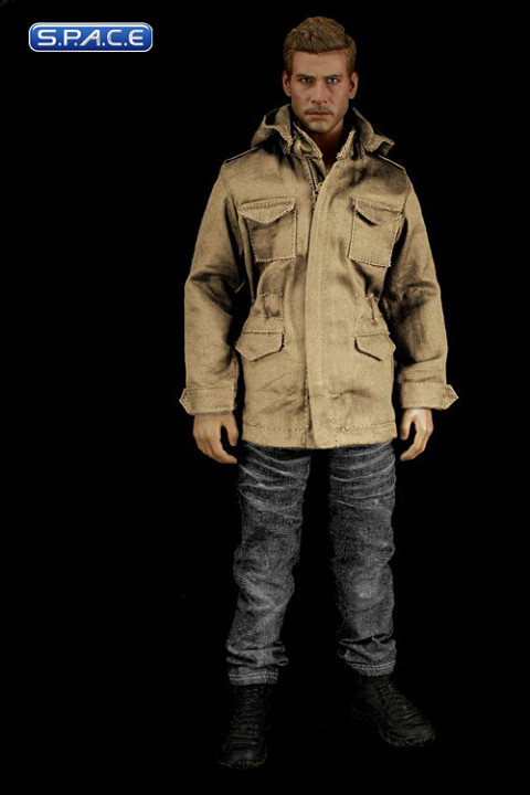 1/6 Scale M65 Khaki Jacket & Black Jeans (worn) Set