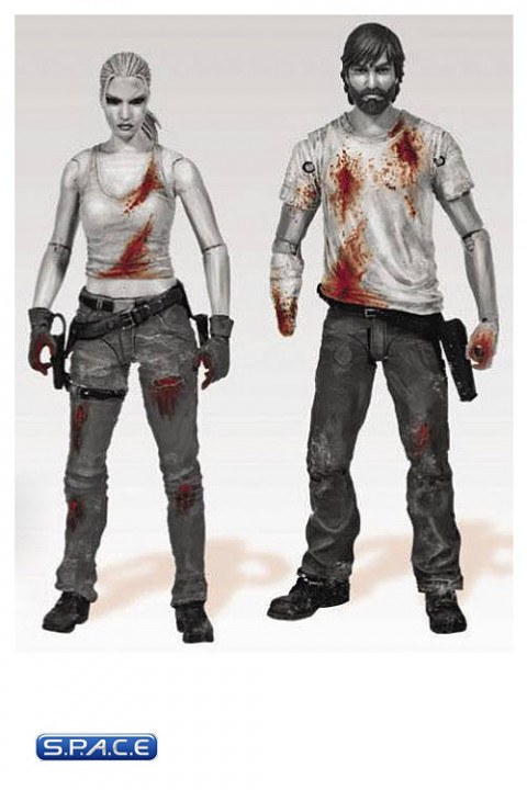 Rick Grimes and Andrea PX Exclusive 2-Pack  (The Walking Dead Comic Version)