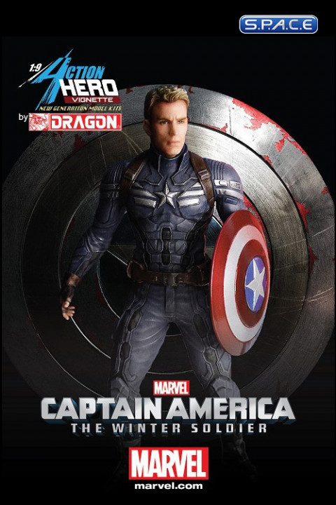 1/9 Scale Captain America PVC Model Kit - Action Hero Vignettes (Captain America)