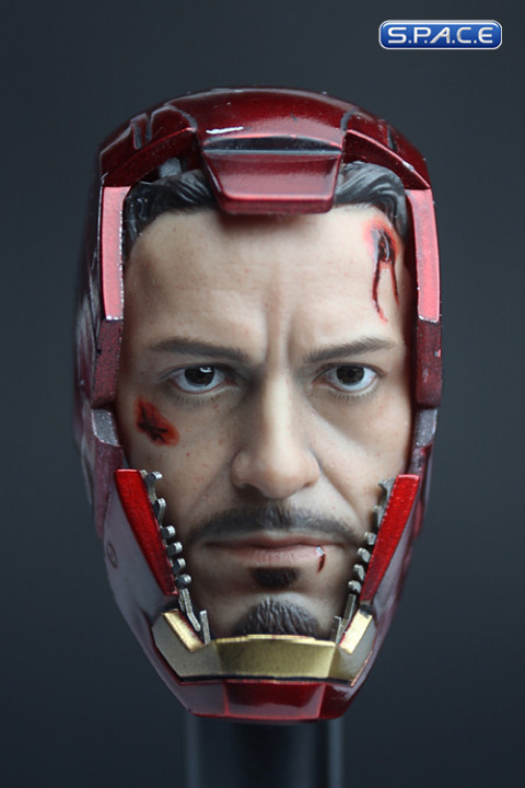 1/6 Scale helmeted Tony Stark Head