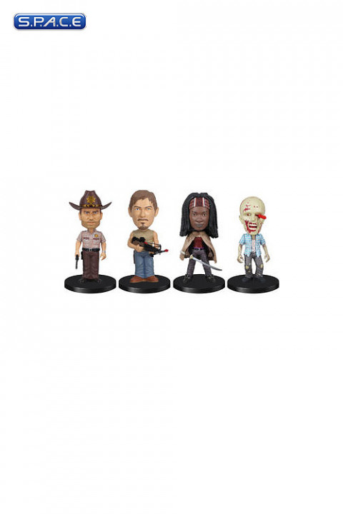 Pack 4: Mini Wacky Wobbler Bobble-Head (The Walking Dead)