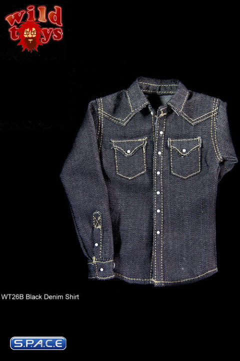 1/6 Scale Black Denim Shirt