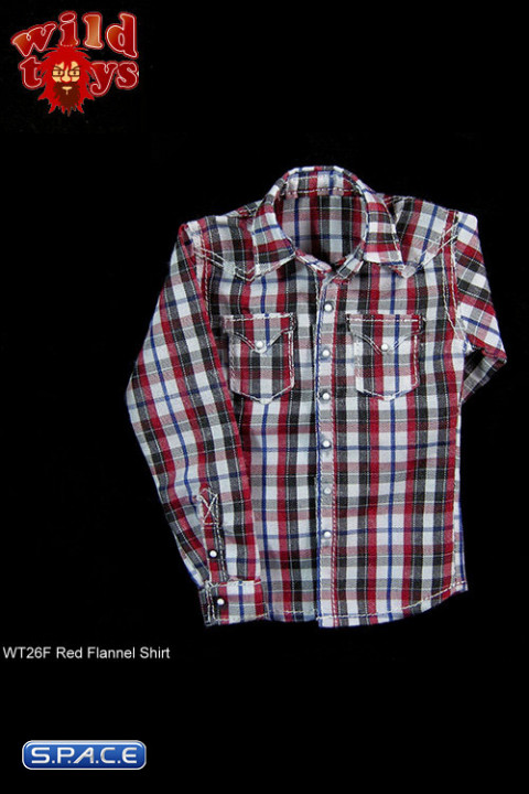 1/6 Scale Red Flannel Shirt