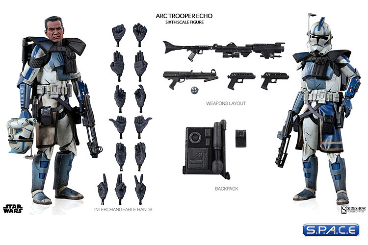 1/6 Scale ARC Clone Trooper - Echo Phase II Armor (Star Wars)