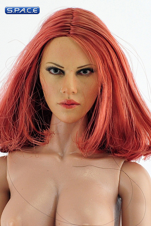 1/6 Scale Black Widow Head (red short hair)