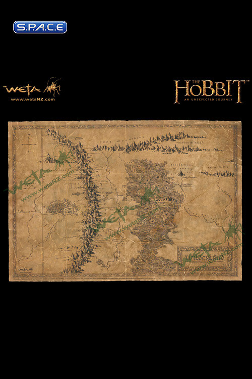 Map of Wilderland - Parchment Art Print (The Hobbit)